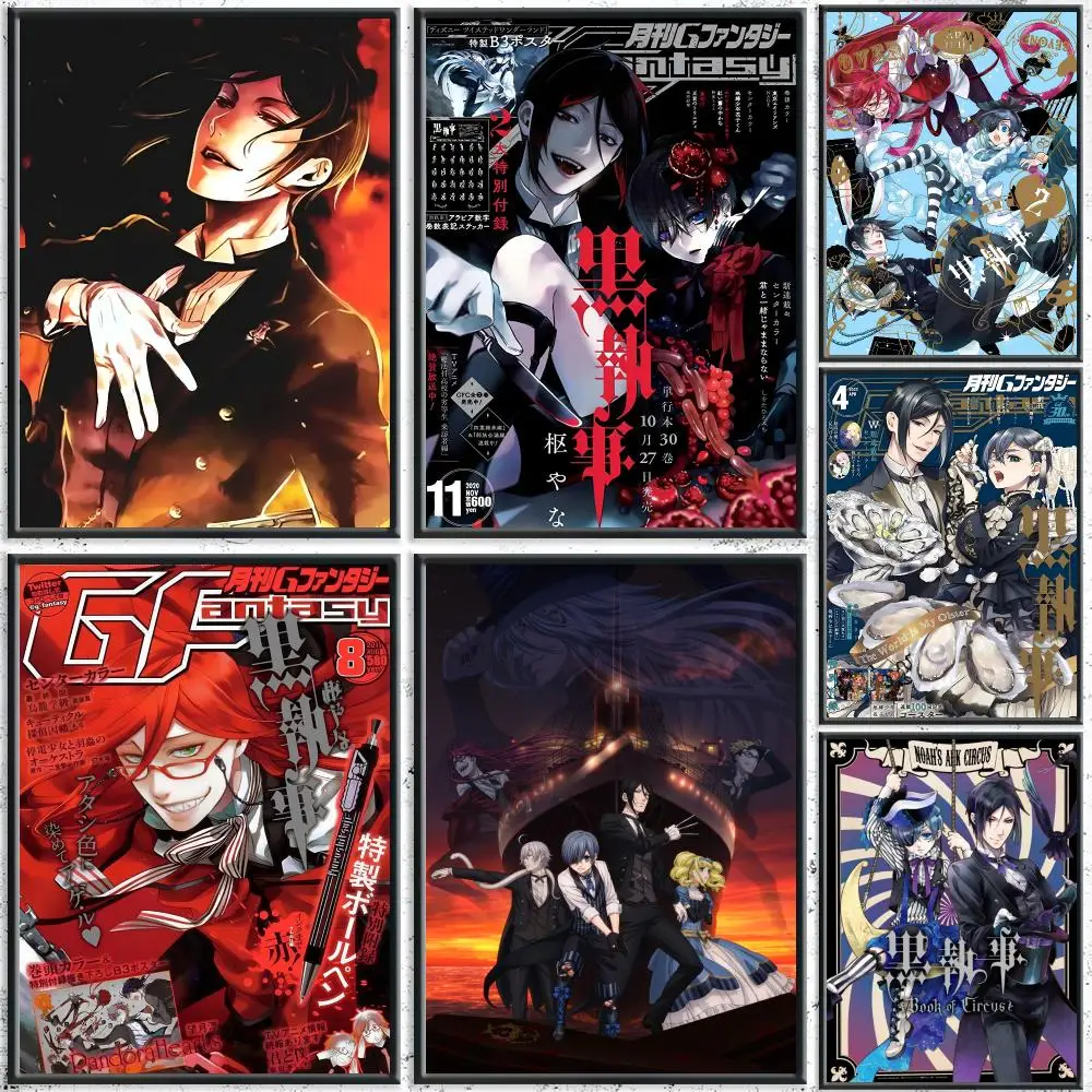 Gothic Anime B-Black ButlerS Poster HD Self-Adhesive No Residue After Removal Ideal for All Kinds of Wall Decor