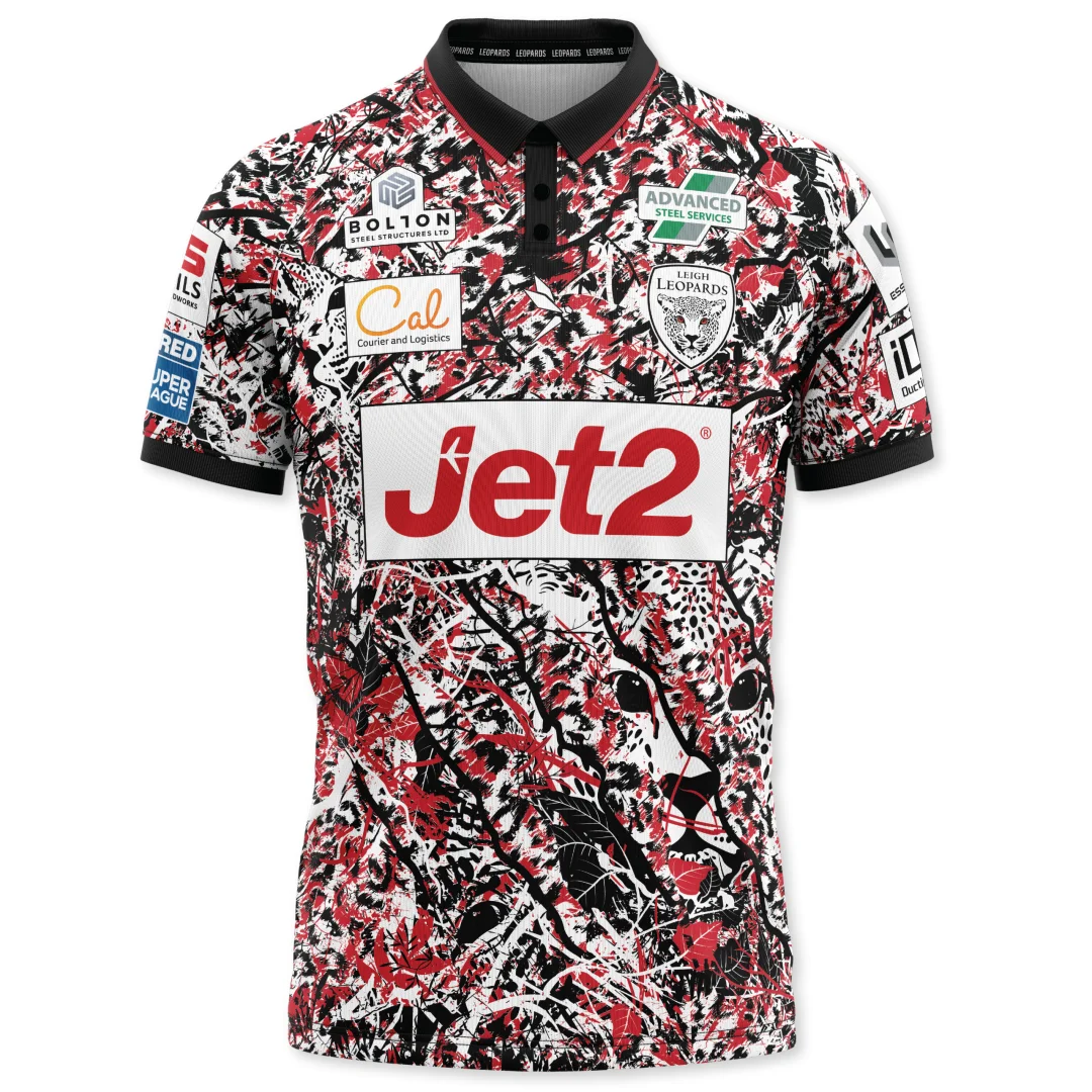 AliExpress NONE 2026 Leigh Leopards Rugby Sports Jersey UK Mens British Rugby Casual Quick drying Training Kids Jersey T-shirt Men's polo shirt