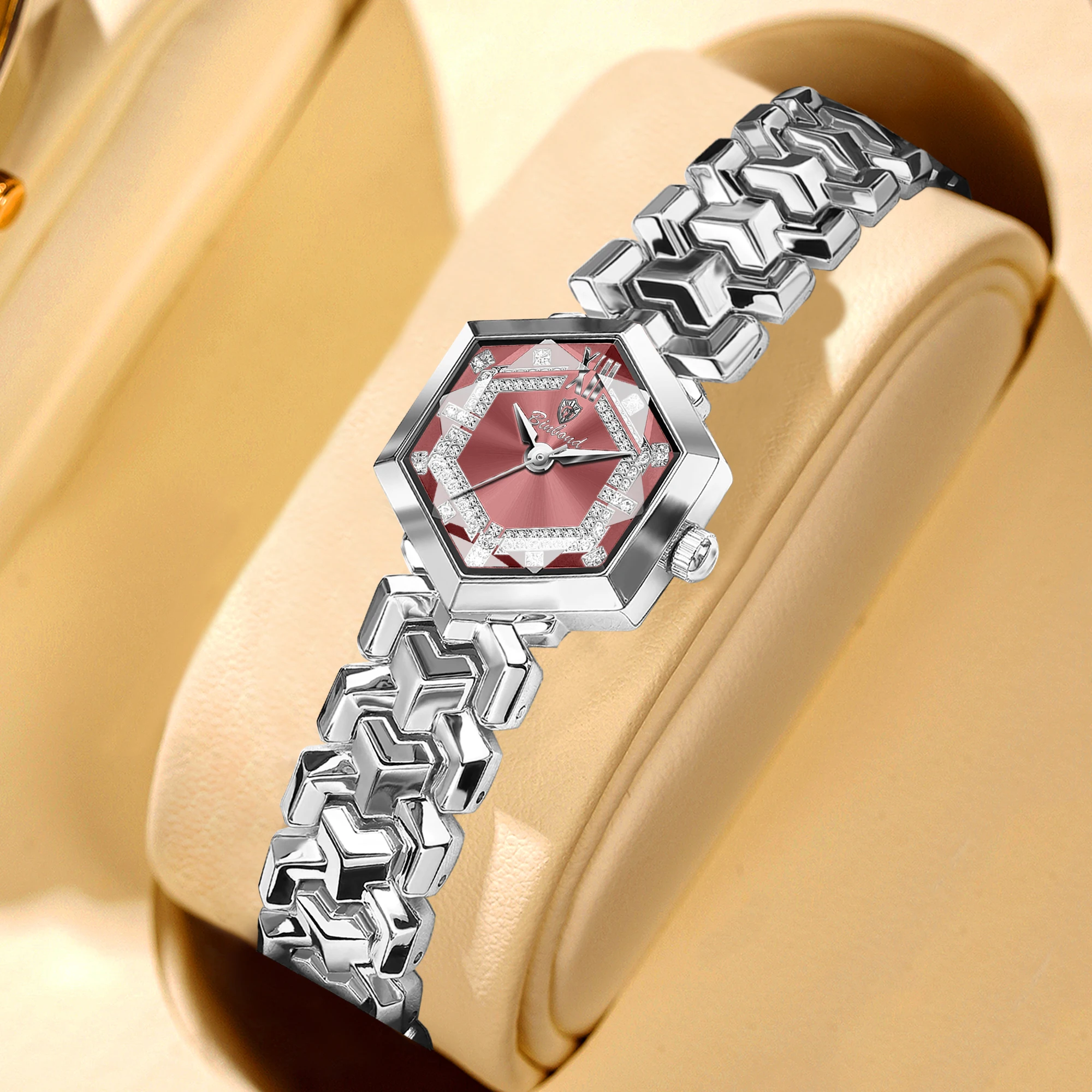 Orologio da uomo creativo a tema notte stellata di BINBOND, orologio meccanico automatico in acciaio inossidabile, luminoso e impermeabile, m da uomo