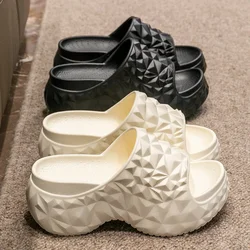 Women Fashion Slippers 6cm Wedge Heel Outdoor Indoor Slides Eva Soft Flip Flops Thick Sole Anti-Slip Sandals for Girls