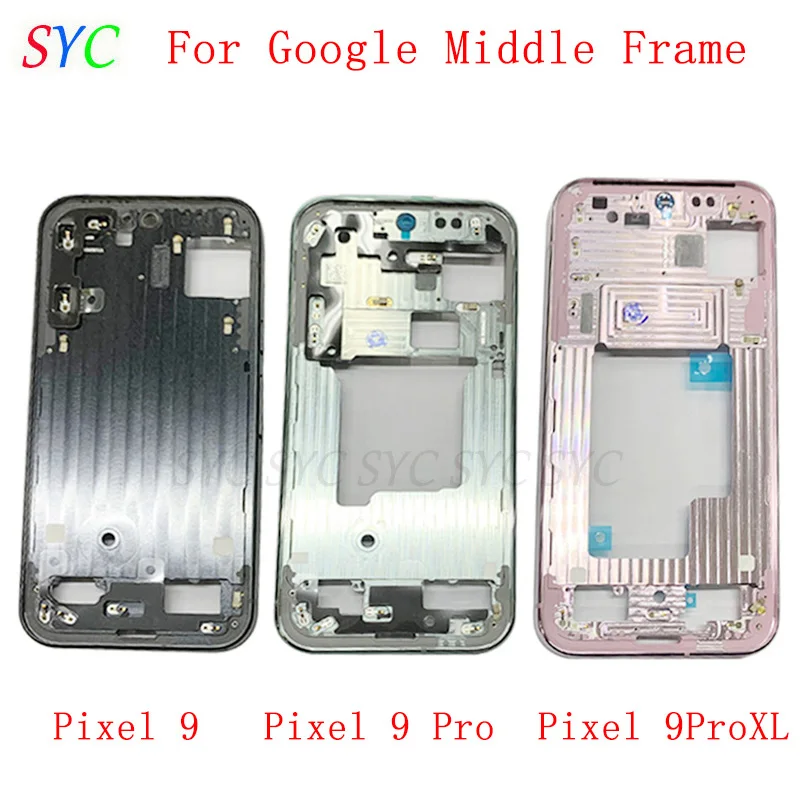 Middle Frame Housing LCD Bezel For Google Pixel 9 Pro XL Phone Metal LCD Frame Plate Repair Parts