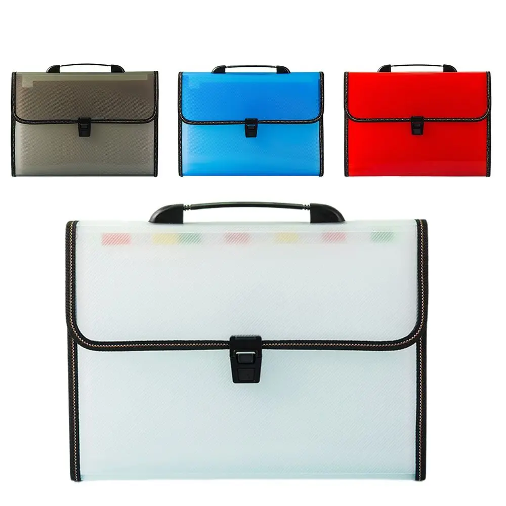 

Прочный пластиковый органайзер для бумажных файлов, большой вместительный портфель формата А4 FC с ручкой, сумка для файлов, школьные и офисные принадлежности