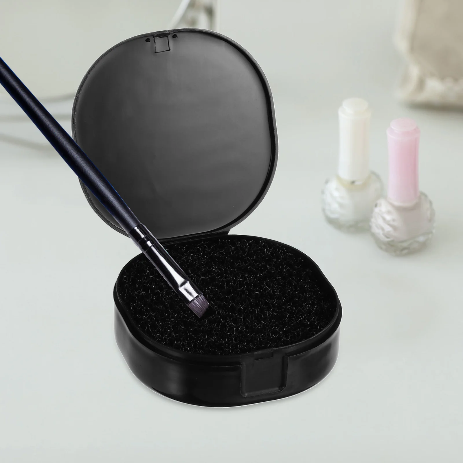 3Pcs Makeup Brush Cleaner Box Gentle Slide Eyeshadow Tool Color Removal Sponge Makeup Brush Cleaner Sponge Cleaning Box