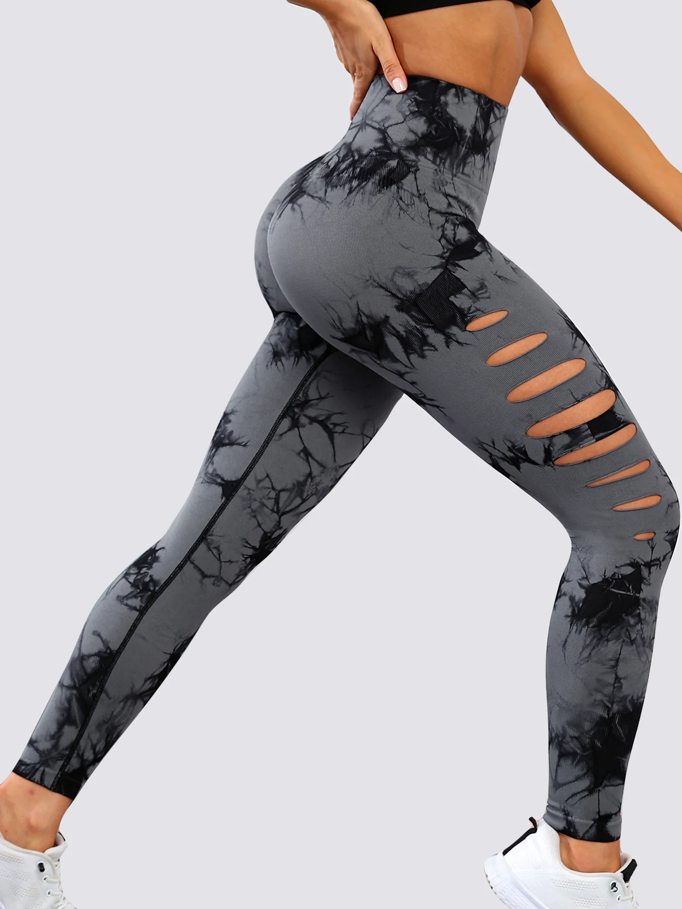 2025 Sexy Hole Gym Leggings Women Booty Lifting Seamless Sporty Leggings Women Skinny Stretch Exercise Activewear Running Pants