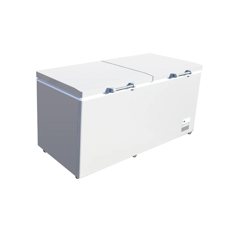 Commercial wholesale large size double door three door supermarket refrigerator deep box freezer
