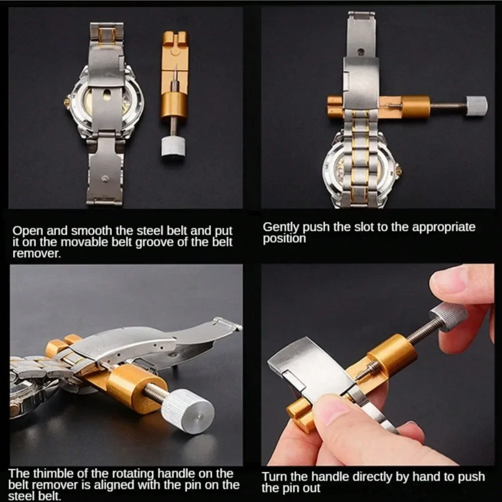 Metal Watch Band Tool with 3 Extra Pins Compatible with Apple, Samsung, Fitbit Smart Watch Bands Adjusting/Replacing/Disassembl