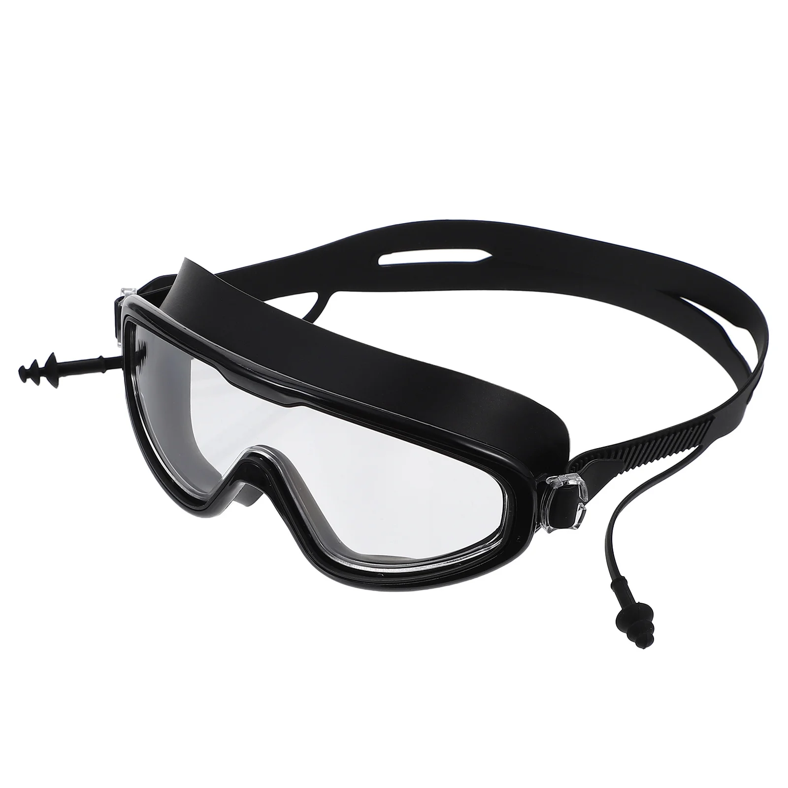 1 قطعة نظارات السباحة الكبار مقاوم للماء إطار كبير سيليكون نظارات السباحة مكافحة الضباب Hd عدسة زاوية واسعة مريحة تناسب السباحة في الهواء الطلق #2