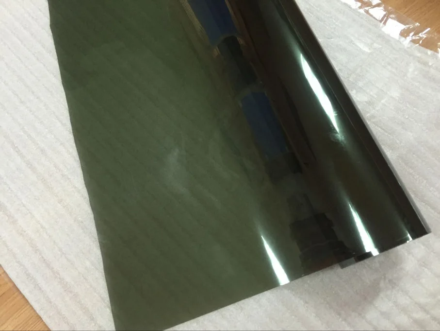 50 CM X 300 CM/Lot Auto Side Window Tint Film Glas VLT 15% Oliver Groene Auto Window solar film Groene Side window Film door gratis schip