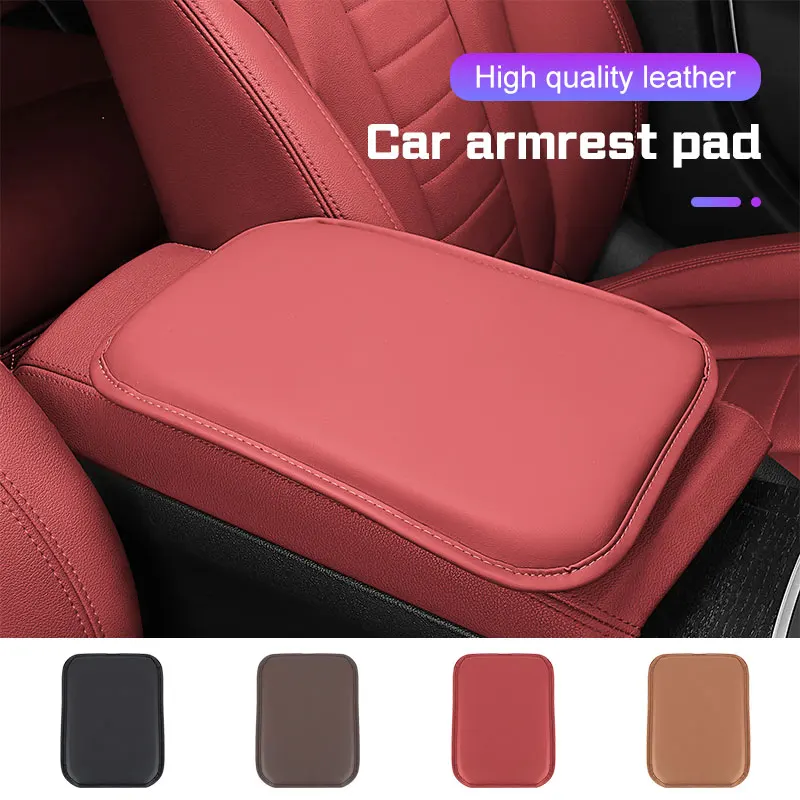 For Land Rover LR4 Range Rover Sport Freelander 1 2 3 Leather Car Armrest Box Mat Accessories Center Console Protector Cushion