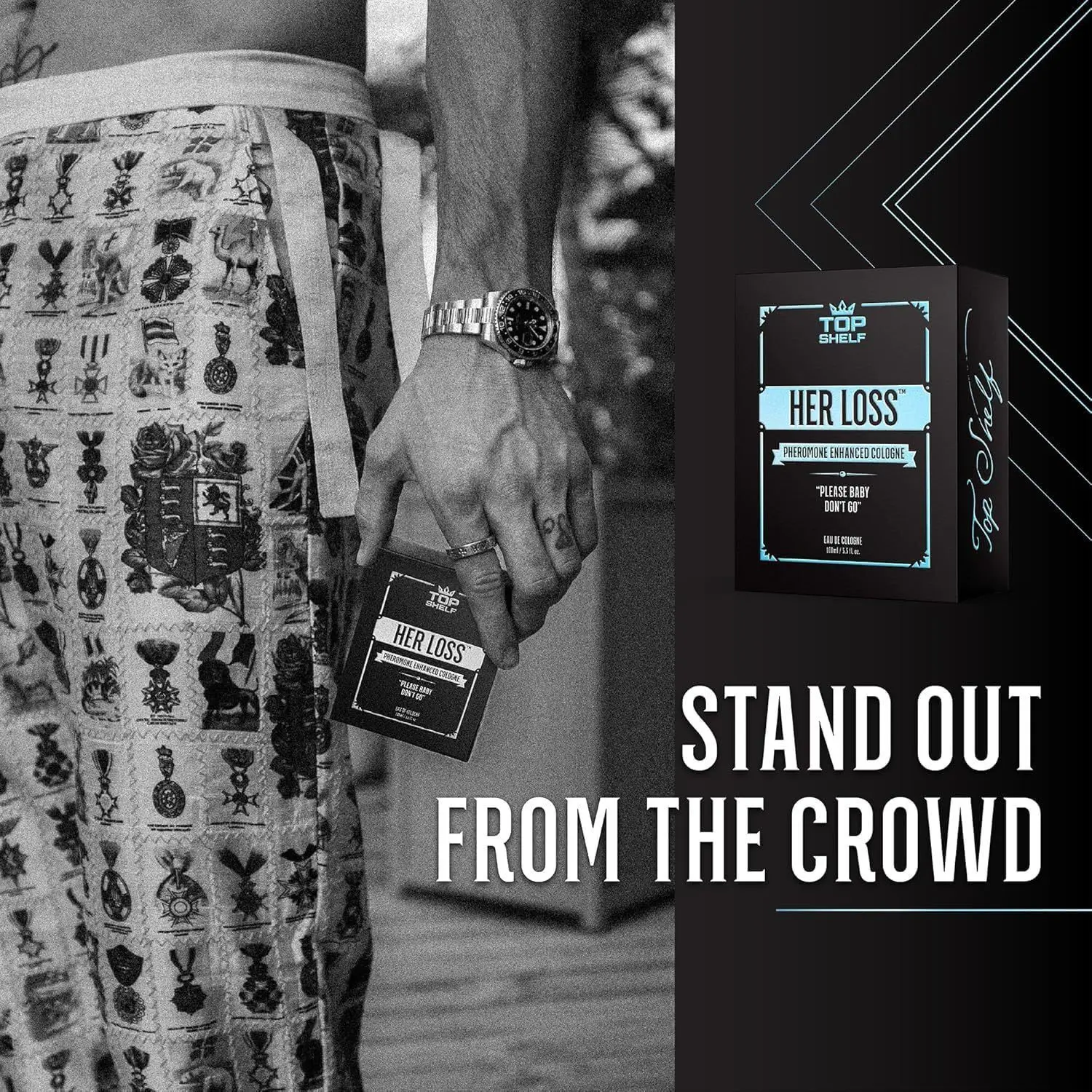 50ml ヘルロス メンズ パフューム ロングラスティング オードコロン ロウ アトラクション＆コンフィデンス ラスティング グラマー アウェイクン セント オードトワレ