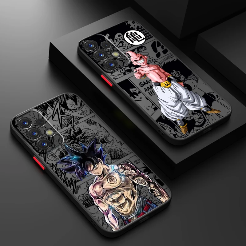 D-Dragon Ball Cartoon Cool Frosted Translucent For Samsung A53 A52 A33 A32 A51 A71 A21S A13 A73 A50 A22 A12 5G TPU Phone Case