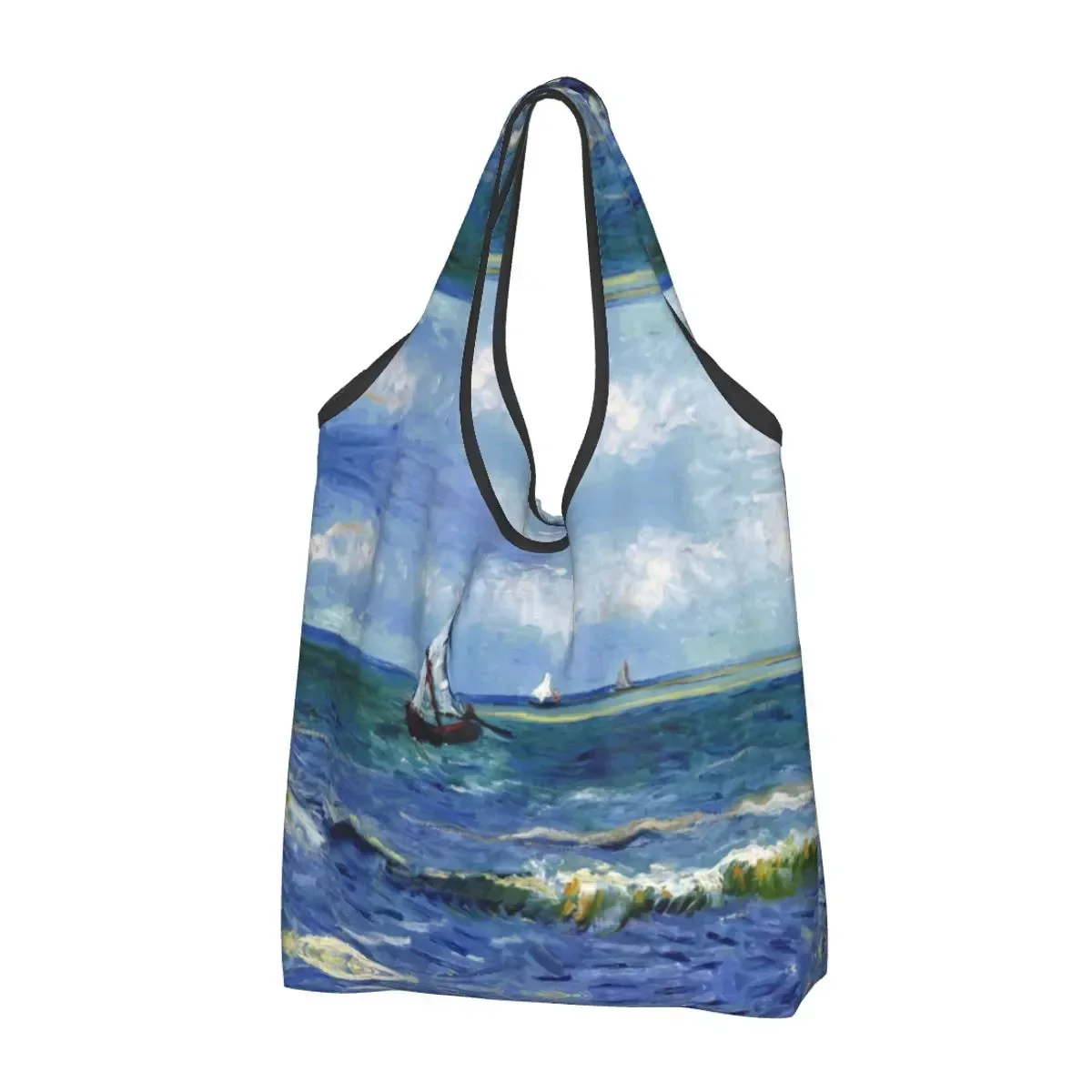 Reusable Vincent Van Gogh Shopping Bag Women Tote  Portable Grocery Shopper s