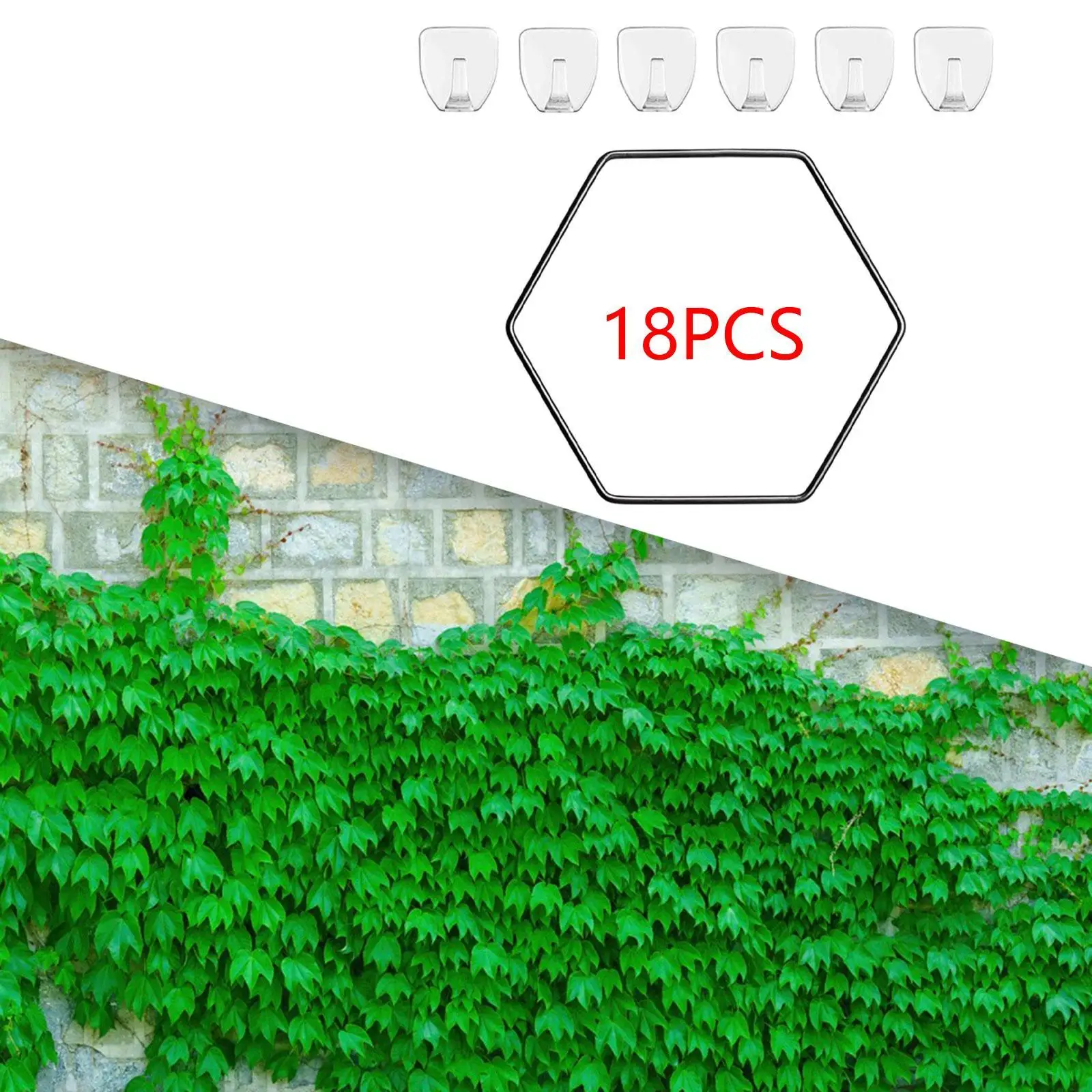 Metal Plant Climbing Trellis Hexagon Modular Support Garden Fence Aid for Indoor Outdoor Planters