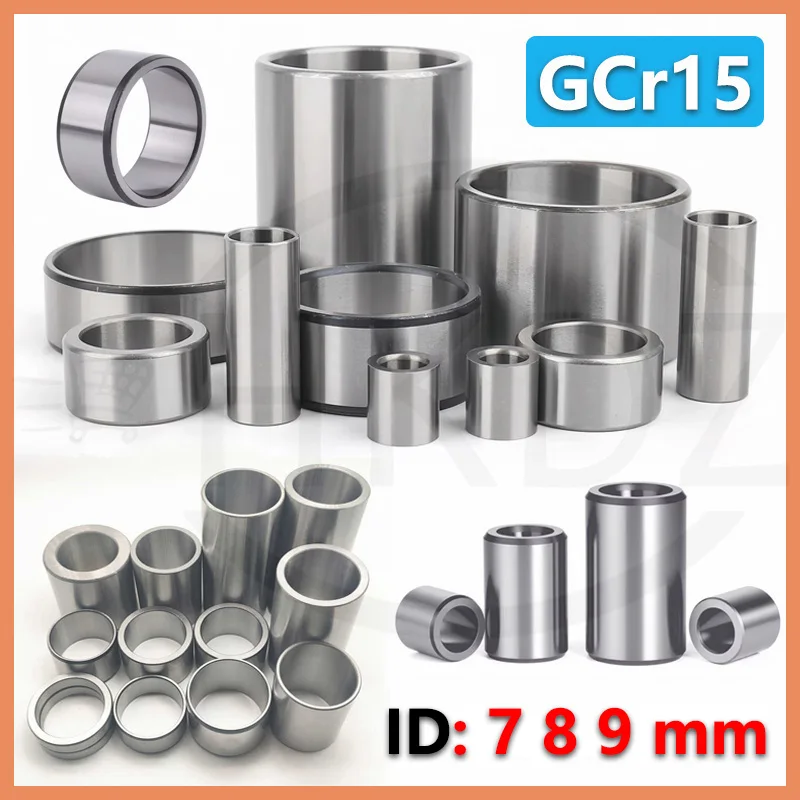 Bearing Steel Bushing ID 7mm 8mm 9mm Round Hollow Shaft Sleeve Wear Resistant Guide Standoff Spacers OD 9-25mm Length 3-30mm