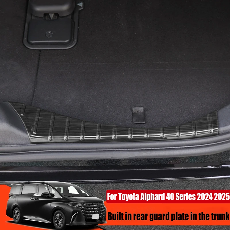 Built in rear guard plate in trunk wear-resistant car interior modification product For Toyota Alphard 40 Series 2024 2025