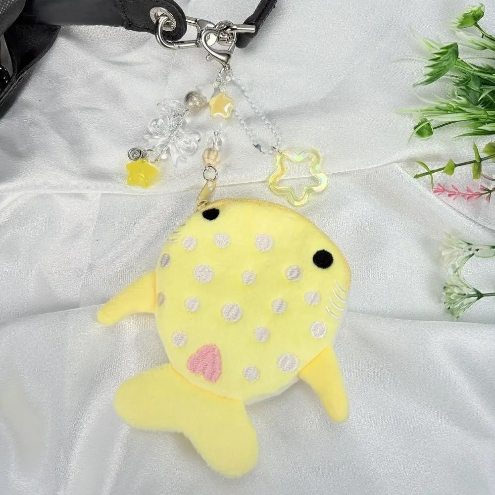New Portable Whale Shark Coin Purse Mini Size with Pendant Wallet Cartoon Adorable Zipper Change Bag Cosplay