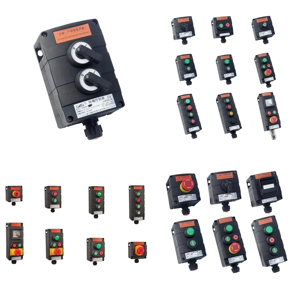 

ATEX Emergency Stop Explosion Proof Lighting Controller Box for CH0850B with Dual Switch Plastic Housing Max 16A Current