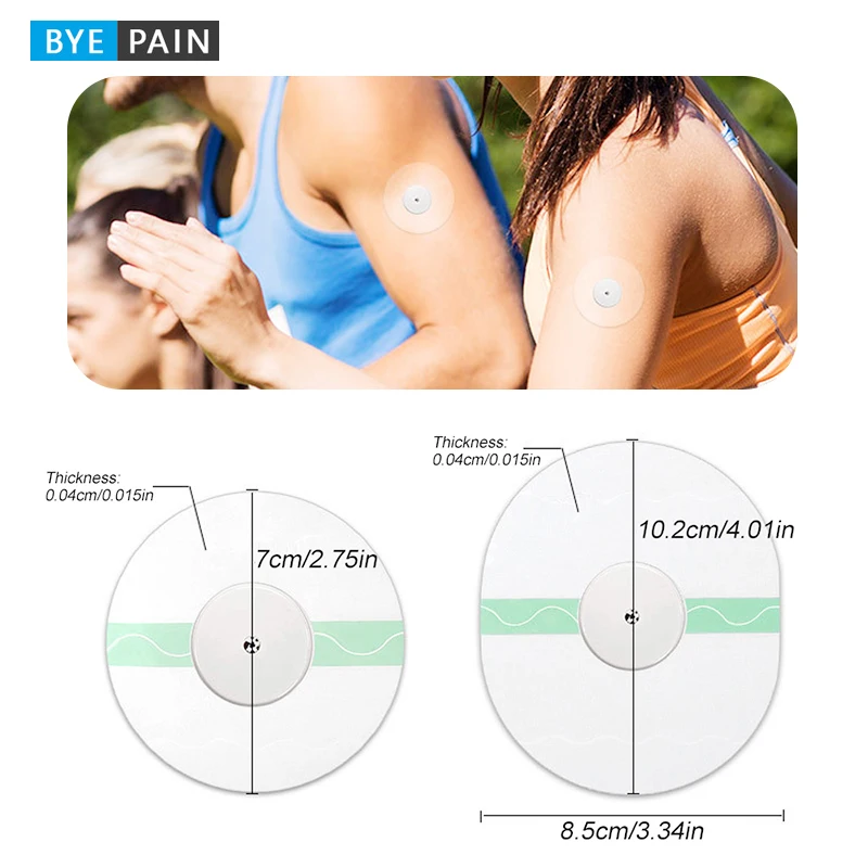

10Pcs/Set Adhesive Sensor Patches Universal Breatheable Waterproof Patches-Clear Patches with No Glue in The Center