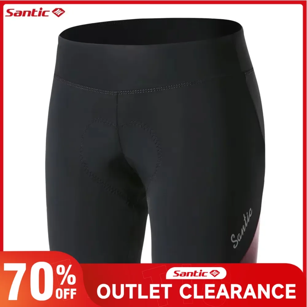 

Santic женские велосипедные шорты, летние быстросохнущие 4D мягкие нижнее белье для верховой езды, высокоэластичные уличные дышащие брюки для шоссейного велосипеда 1/3, брюки