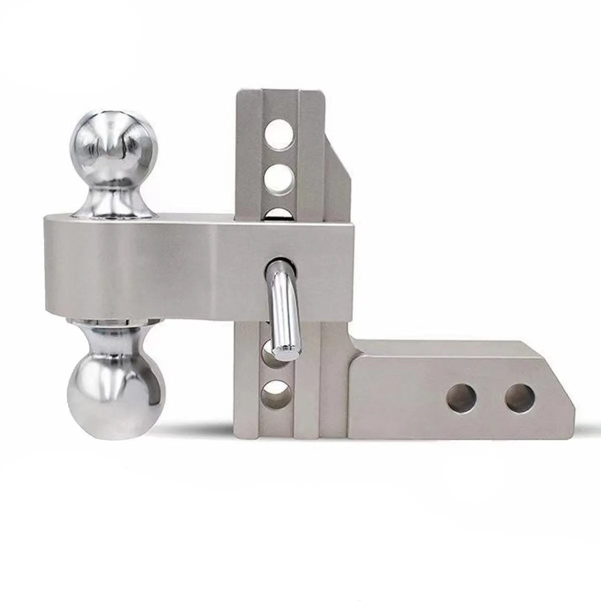 

Fits 2-Inch Receiver, 2" & 2-5/16" Combo Tow Adjustable Trailer Hitch Ball Mount Forged Aluminum Shank 6-Inch Drop/Rise