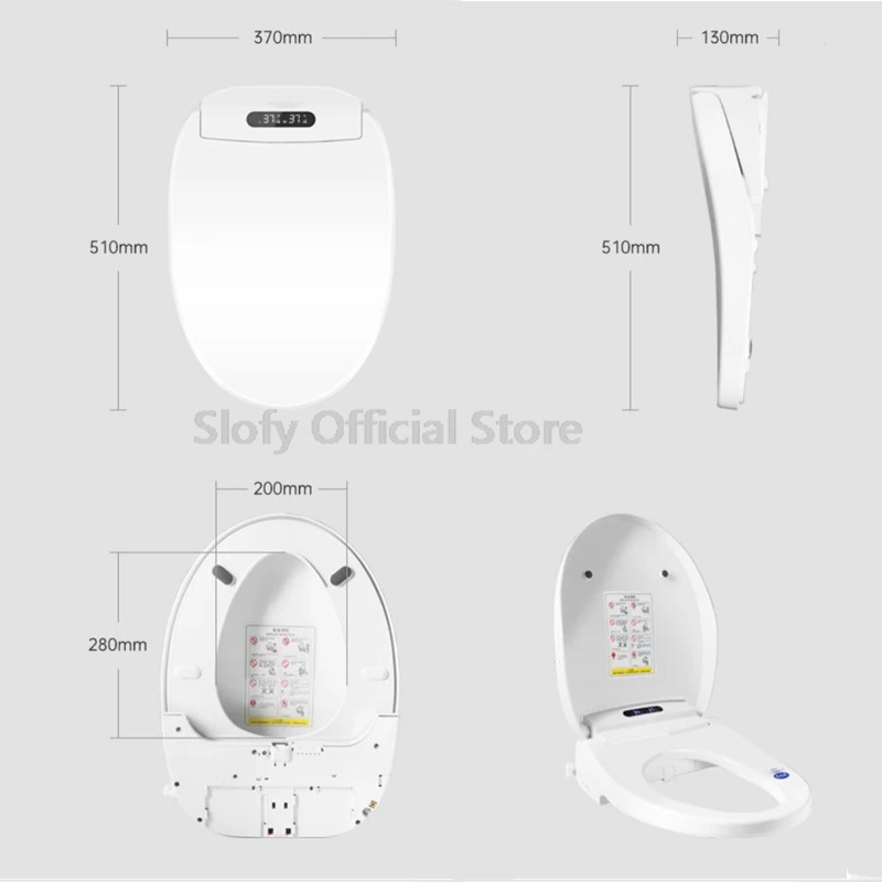 Imagem -05 - Tigela de Vaso Sanitário Inteligente com Controle Remoto Tampa Universal Secador Água Temperatura do Vento Banheiro wc wc