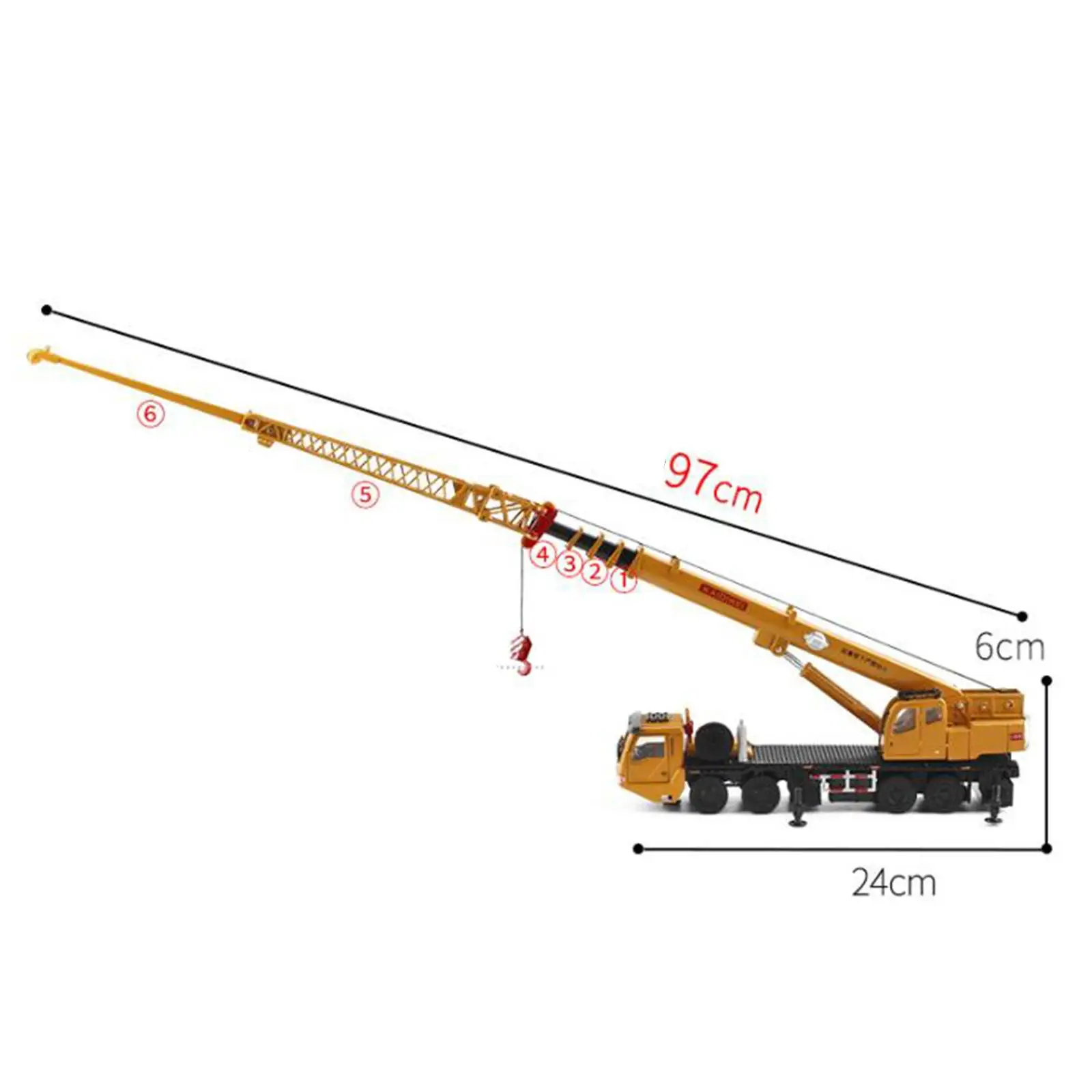

Crane Truck Construction Vehicles Toys, 1:55 Scale Diecast Model Toy,Durable