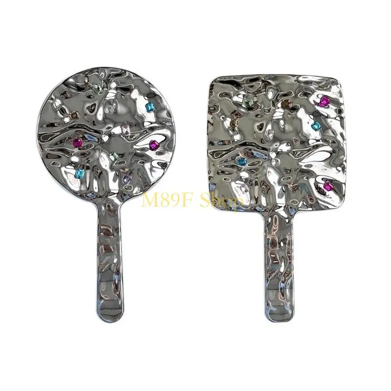 M89F エレガントなハンドヘルド化粧鏡クリアな反射ファッショナブルな美容ツール化粧鏡長期使用のため