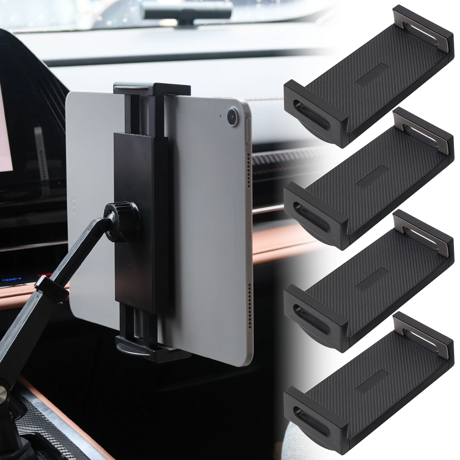 Universal Tablet Holder Clip For iPad Pro Air Huawei Samsung Xiaomi OPPO 10-15inch Tablet Telescopic Anti Slip Bracket Clamp