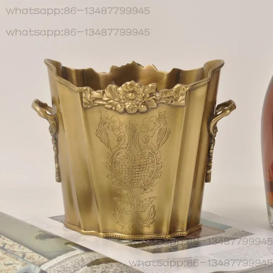 American brass champagne ice barrel European light luxury creative red beer ice barrel