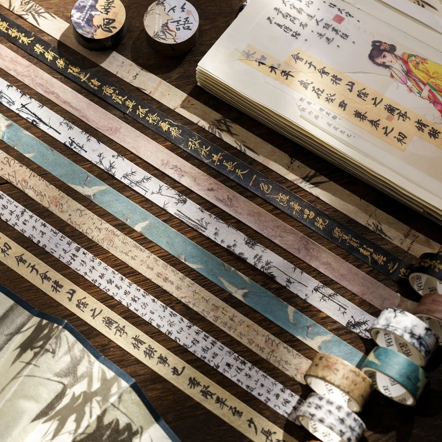 Ancient Style Washi Tape DIY Decoration Art Crafts Tape For Decorative Scrapbooking Journal Planners Diary Album Arts 