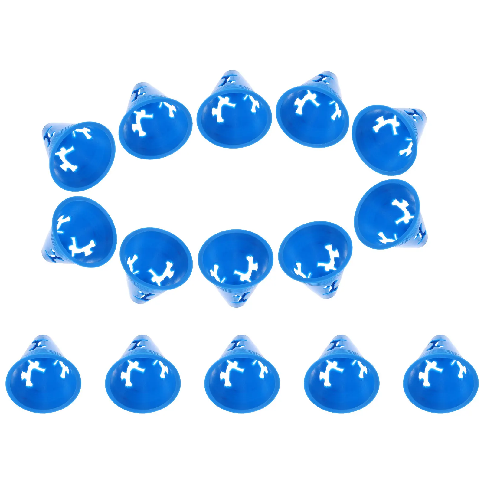 

20pcs Brightly Colored Plastic Mini Cones For Sports Training Agility Drills Football Roller Skating Obstacle Youth Athletes