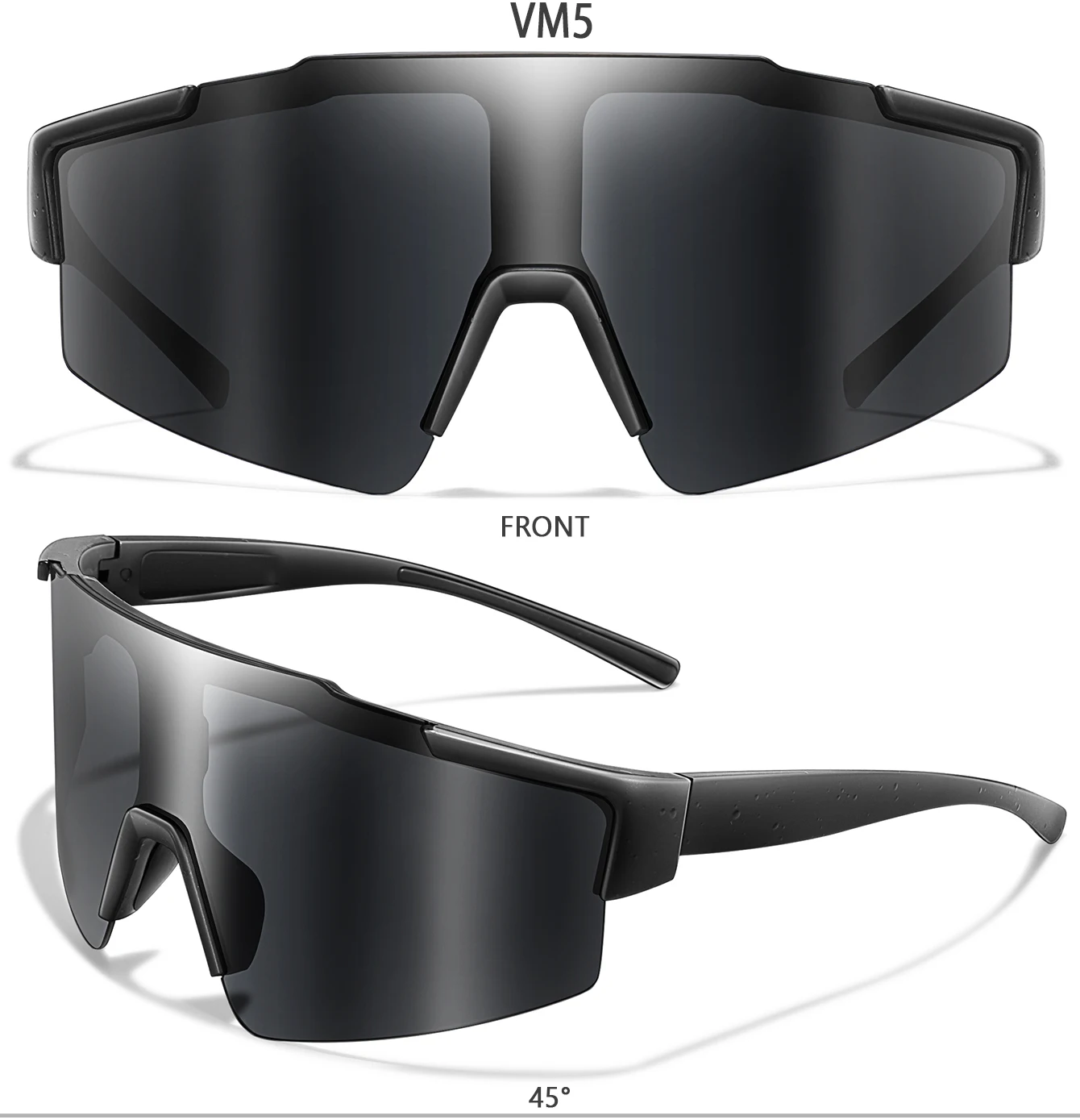 3 Paar modische Sport-Sonnenbrillen mit großem Rahmen für Damen und Herren, Radfahren, Laufen, Wandern, Klettern, UV400-Brillen – Detail 8