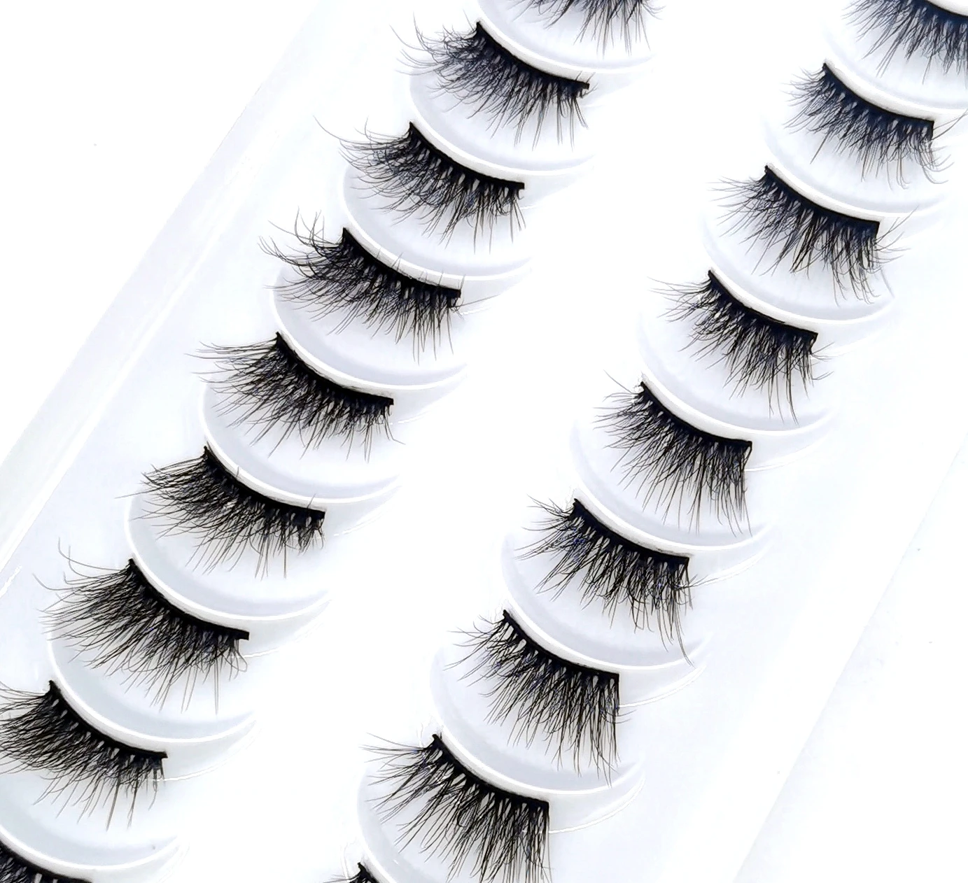 10Pairs Half Lashes Makeup 3D Mink Eyelashes New Design Cat Eye Lashes Fluffy Natural Mink Lashes Makeup Tools Eyelash Extension