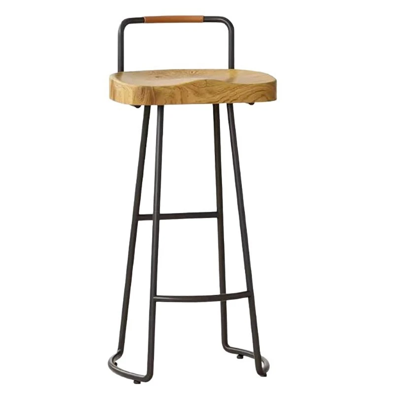 

Bar chair casual wrought iron solid wood bar c r household dining stool front desk offee milk tea high stool