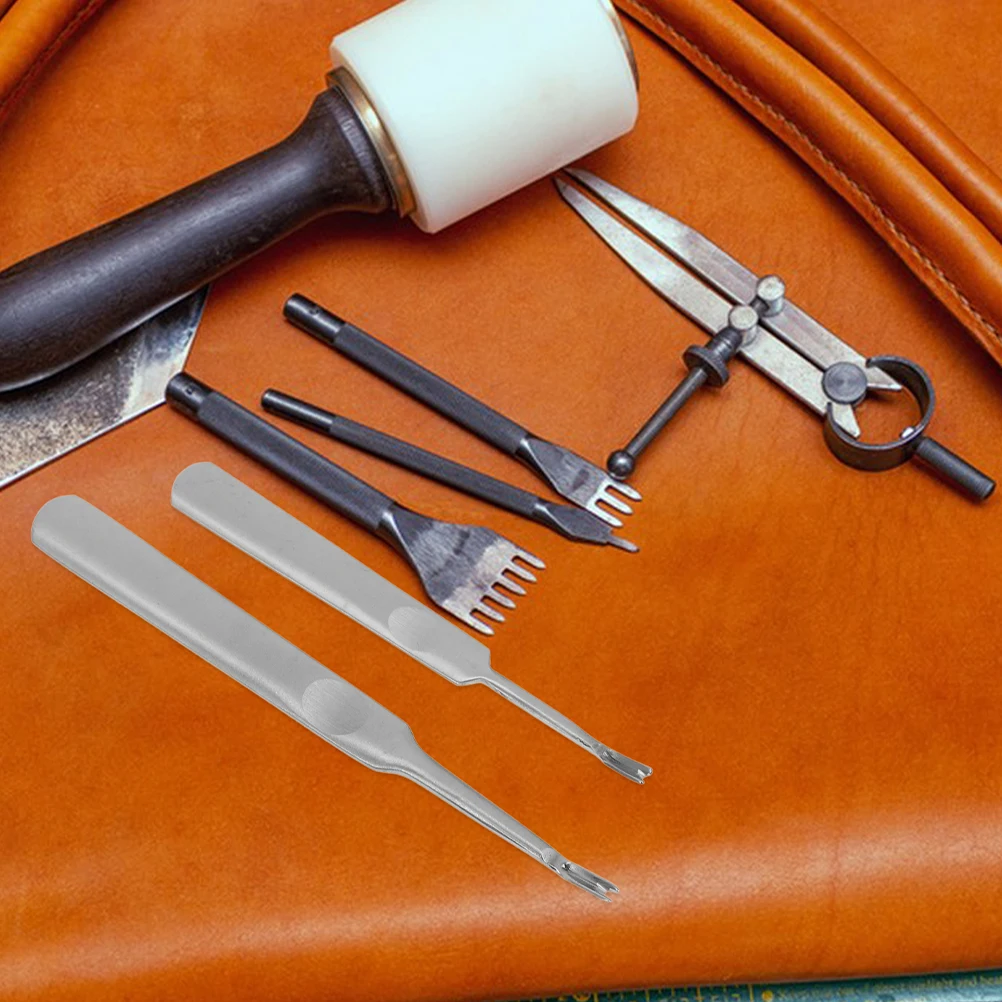 

4 Pcs Slotter Edge Bevelers Trimmer Tools Skiving Supply Silver Crafting