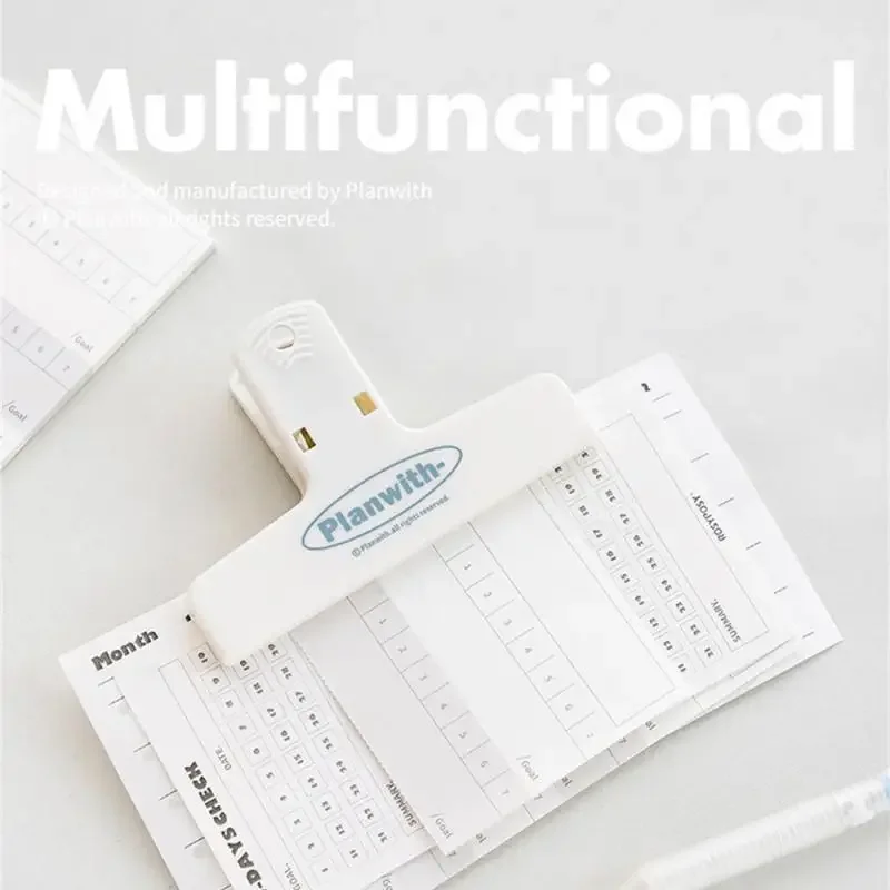 Simple Multifunctional Magnetic Clip Student Journal Stationery Office Book Securing Clip Receipt Storage Folder School Supplies