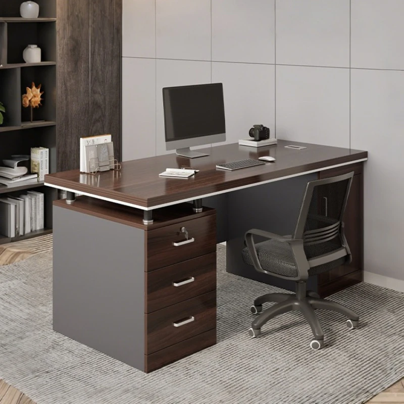 

modern employee seat household with drawers corner single boss table business durable biurko do komputera workshop furniture