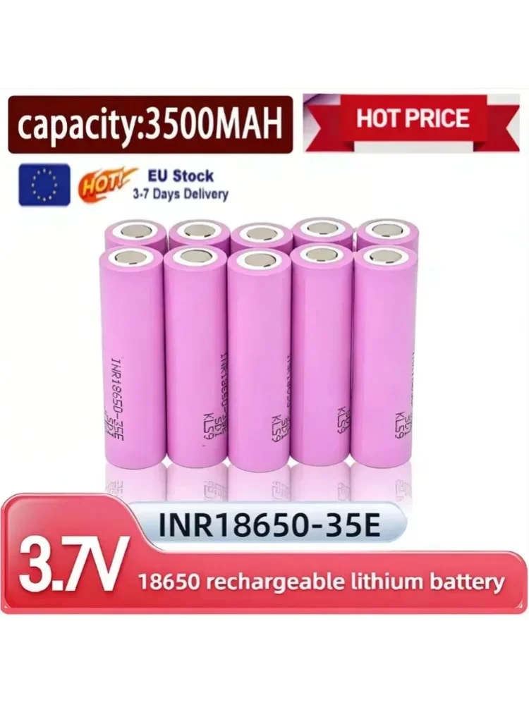 2026 Authentisches Lithium-Batterieladegerät mit echtem NCR18650 3,7V 35E 3500MAH leistungsstarkem Power-Paket. Kostenloser Versand