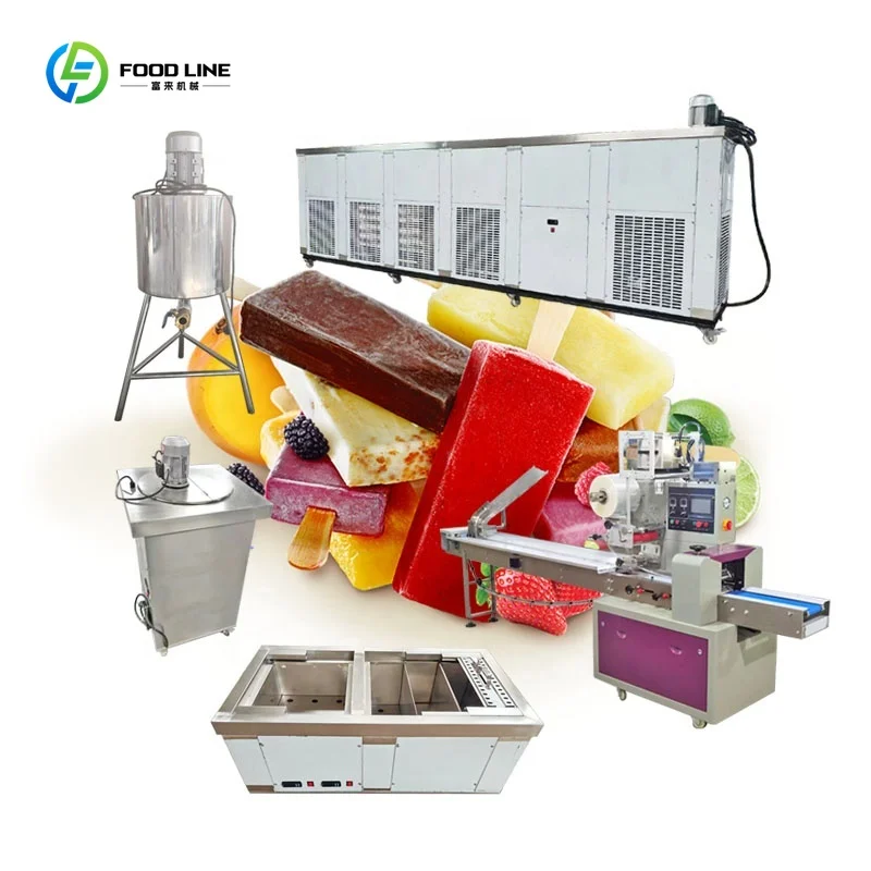 Complete Popsicle Ice Pop Production Line with Lolly Machines for Commercial Plant Custom