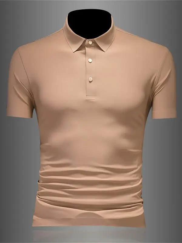 

Мужская летняя футболка из ледяного шелка: дышащая, прохладная, в корейском стиле, с коротким рукавом, больших размеров, трендовая