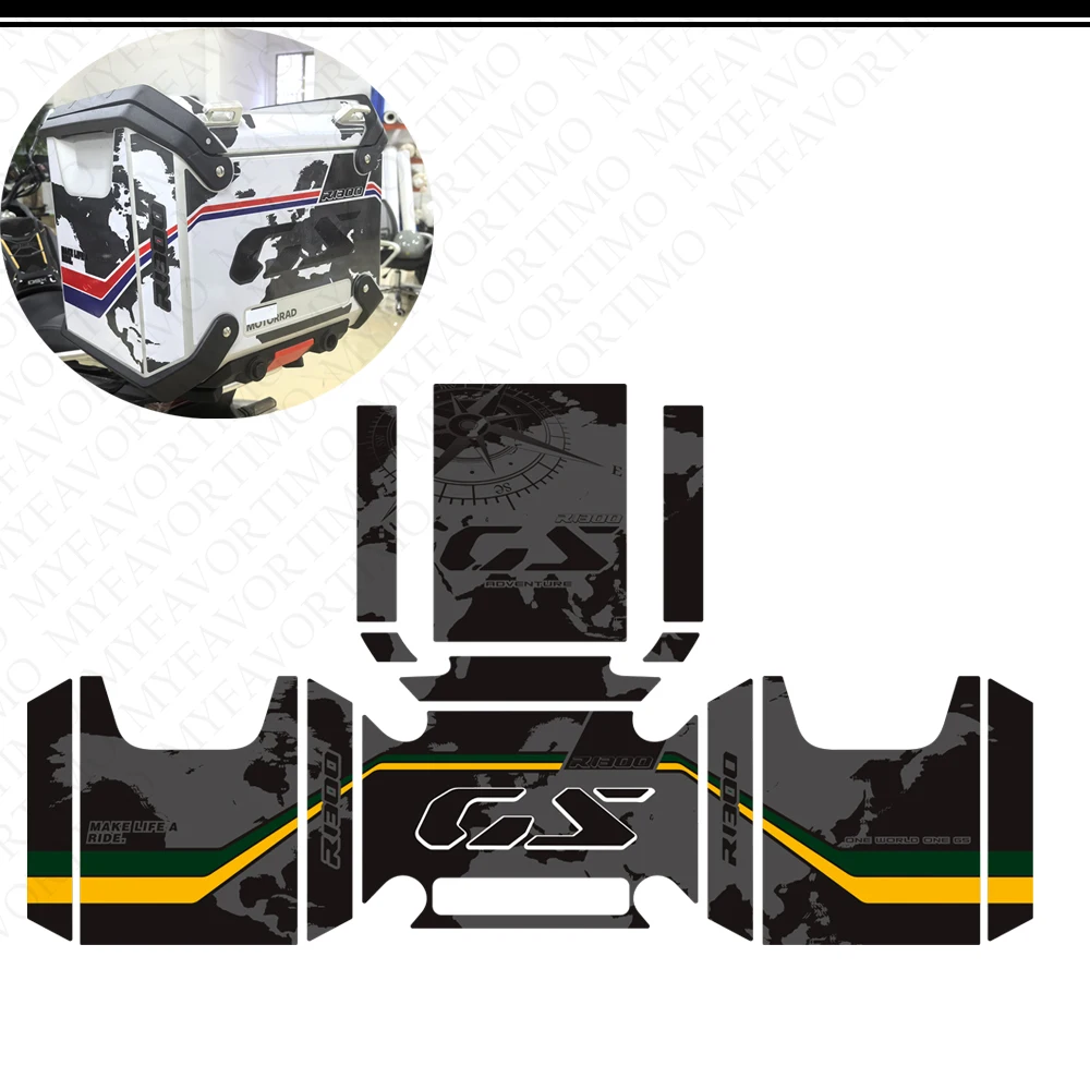 

For BMW R1300GS R 1300 GS R1300 GS ADV GSA Adventure Rallye Luggage carrier Trunk Luggage Panniers Aluminium Cases Stickers