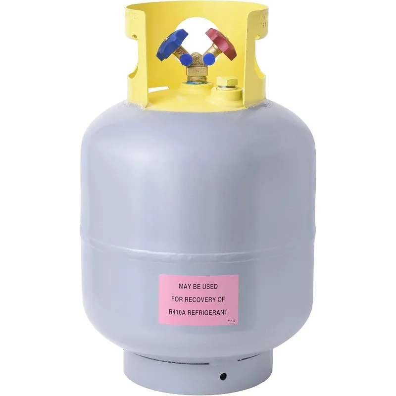 50 Pound Refrigerant Recovery Cylinder Tank , Gray