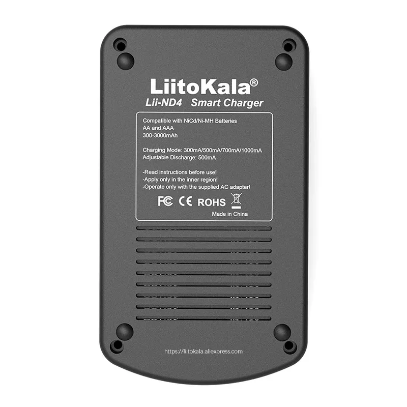 LiitoKala Lii-ND4 Lii-NL4 NiMH/Cd 1.2V AA AAA Ładowarka do akumulatorów i akumulator testowy Pojemność baterii 9V Wtyczka US EU UK