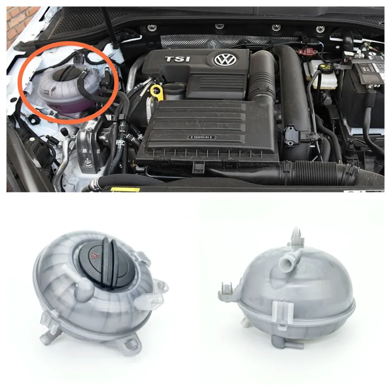 For Golf 7 MK7 for Audi Q2L Q3 A3 A6 Coolant Tank Water Bottle Interior Engine Expansion Plastic Reservoir Stresses Underhood
