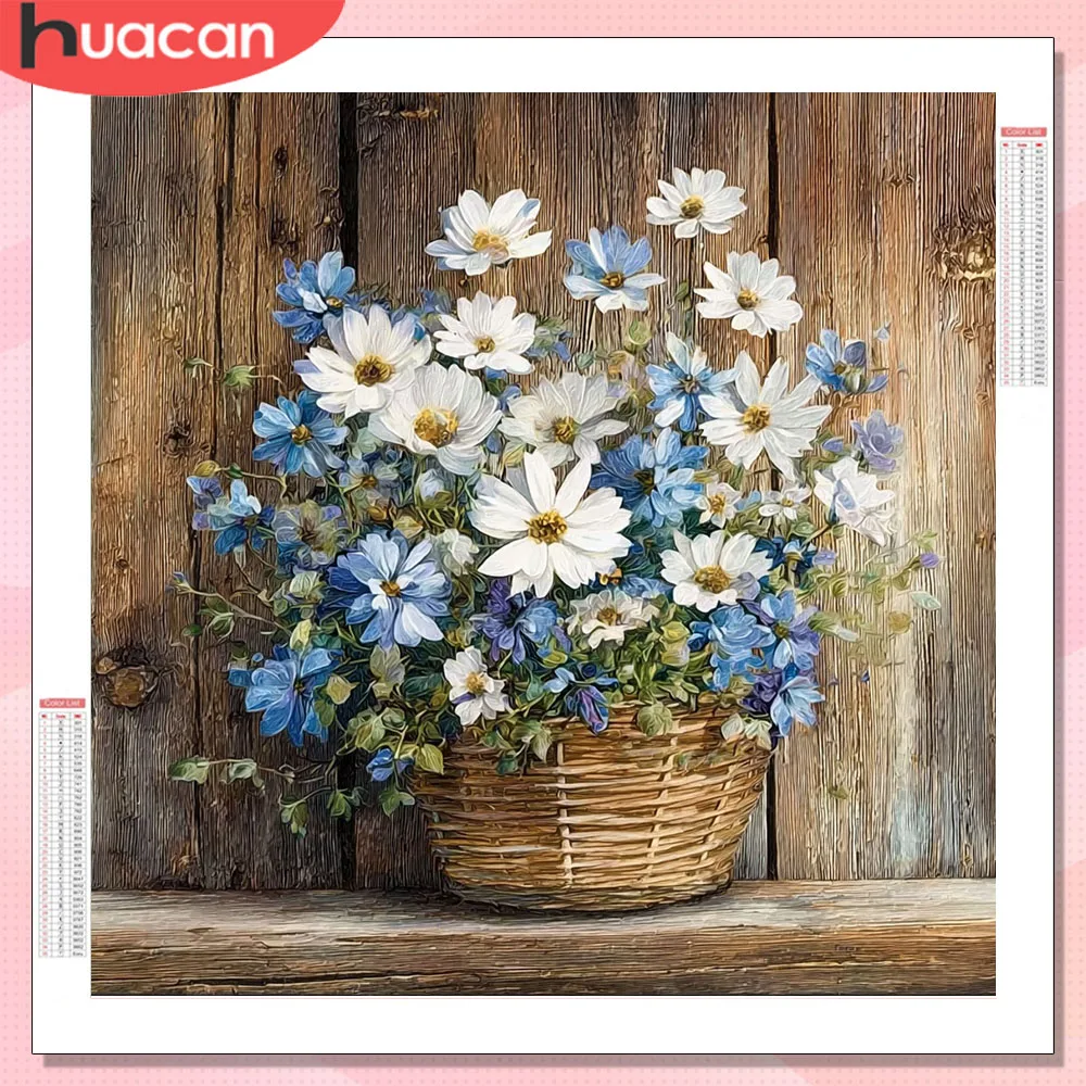HUACAN Diamond Embroidery Painting 5d Daisy Flower Art Full 