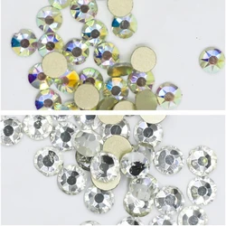 16 Cuts 2088 Cut Facets Nail Rhinestone 8 big 8 small Crystal AB Flatback Non Hotfix Rhinestones Decoration Crystal Stones