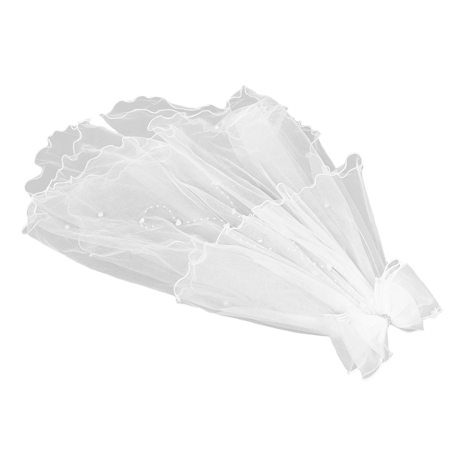 

White Bow Veil for Girls First Communion Headpiece Children's Catholic Religious Ceremony Accessory Holy Communion Veil Clip
