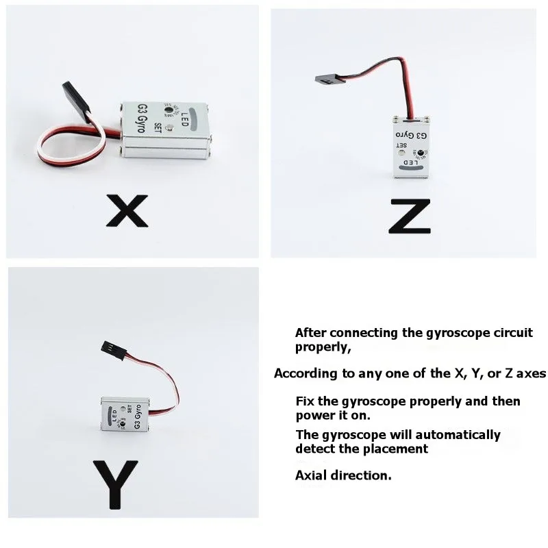 B78B-For SCY Wltoys MJX WPL RC Car 3-Axis Gyroscope Drift Assist Accessory Upgrade Part