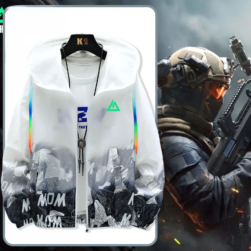 

Костюм для косплея по игре Delta Action, легкая летняя солнцезащитная верхняя одежда, мужская подростковая куртка с радужными лентами