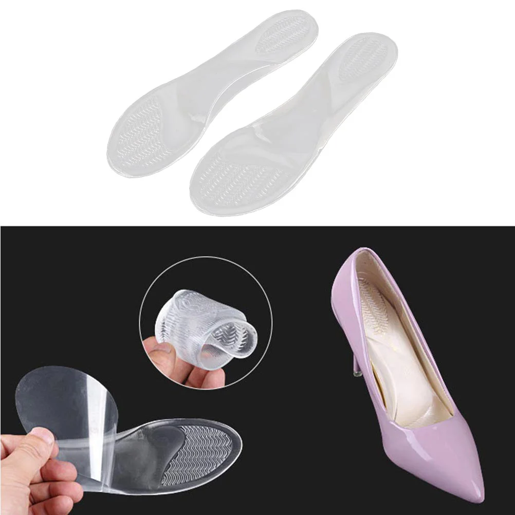 

GEL Ripple Arch Support 3/4 Correct Flatfoot Antiskid Damping Massage Women High Heels Shoes Pad Inserts (Apricot)